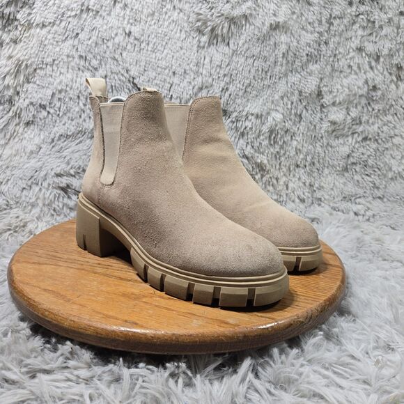 Steve Madden Shoes - Steve Madden Luxury Ankle Boots Howler Womens Size 7M Boho Sand Suede Leather